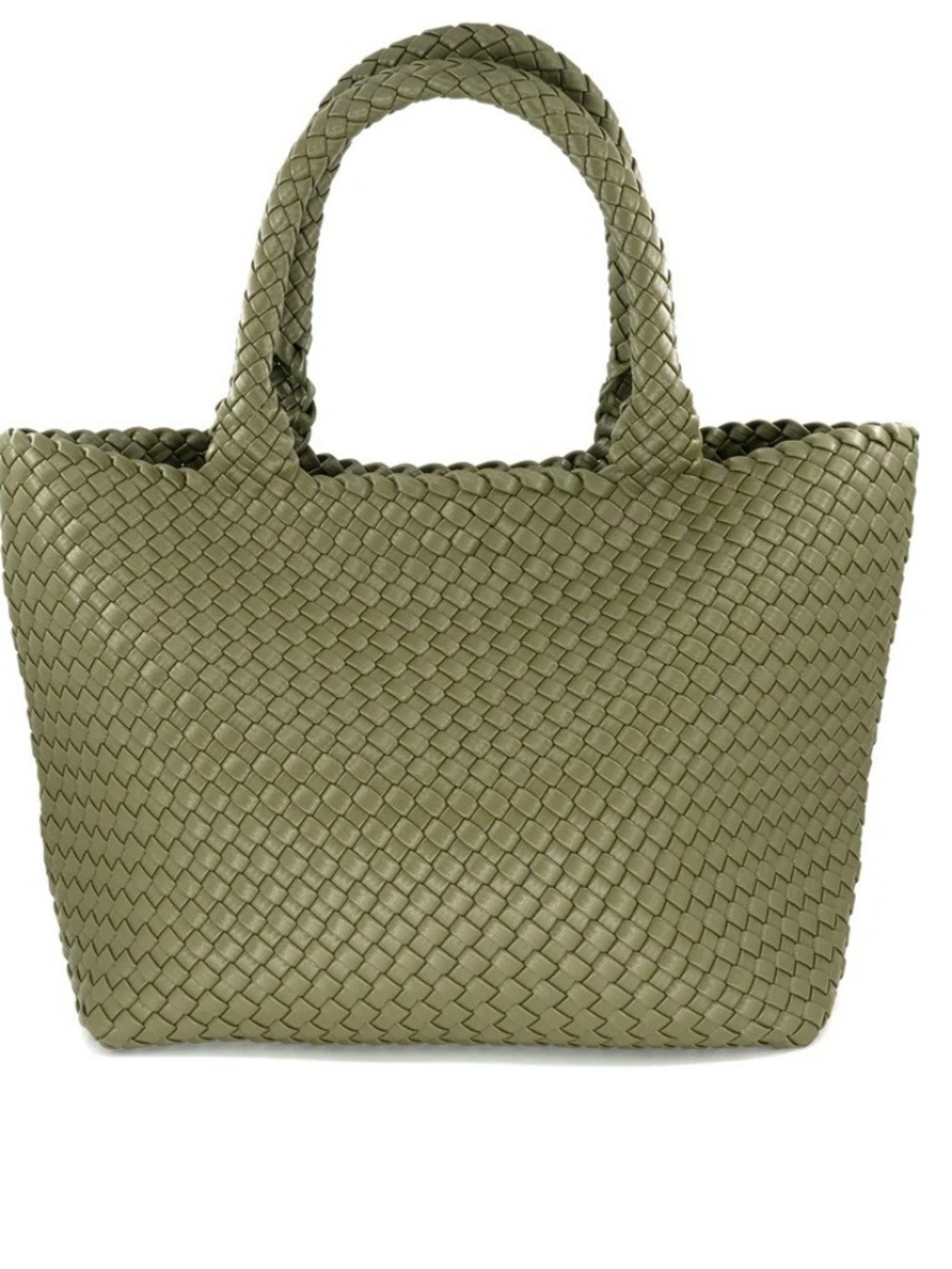 Olive Woven Tote Bag - Women